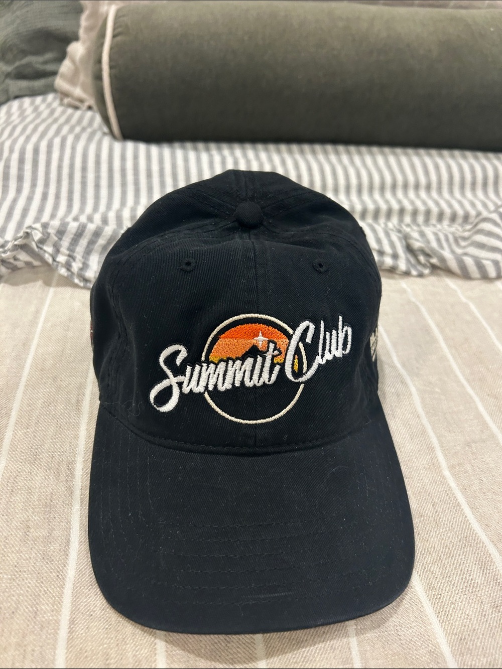 Summit Club Embroidered Black Men's Cap